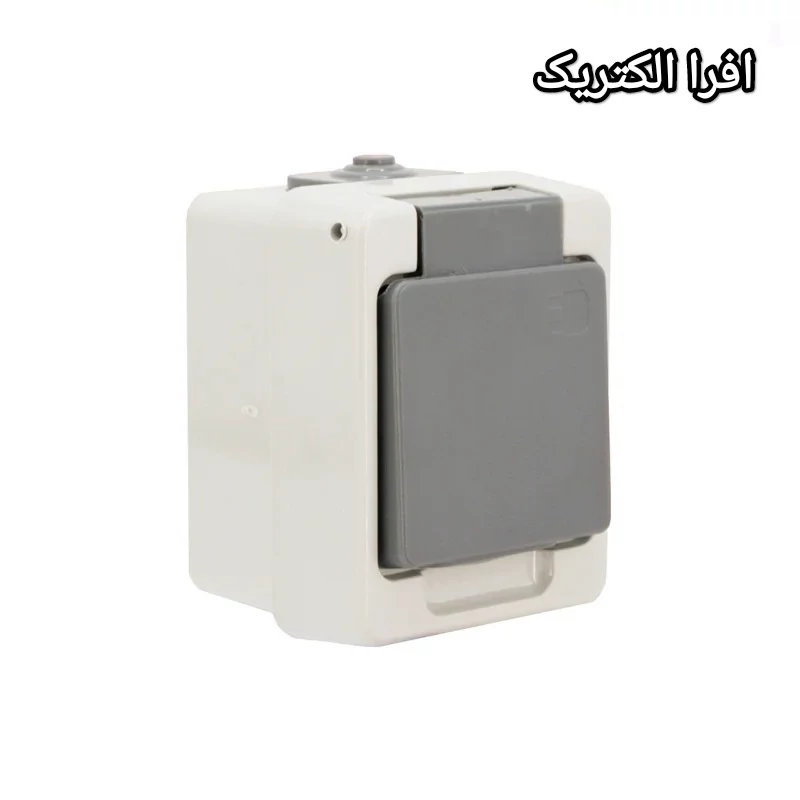 پریز بارانی بدون ارت سرامیکی روکار پارت الکتریک