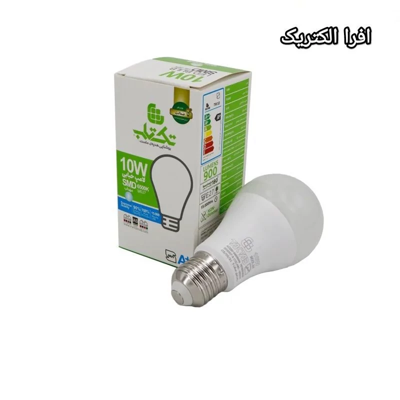 لامپ ال ای دی 10 وات تک تاب مدل حبابی
